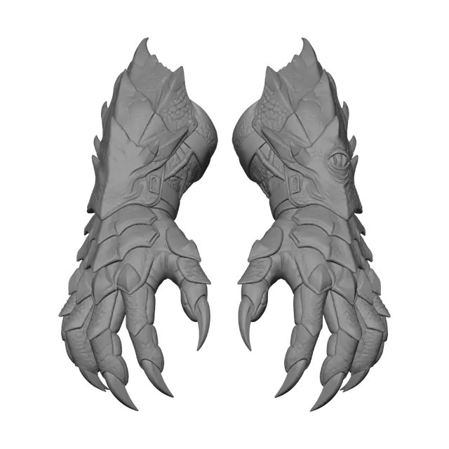 3D model for Dragon Claw Gauntlets