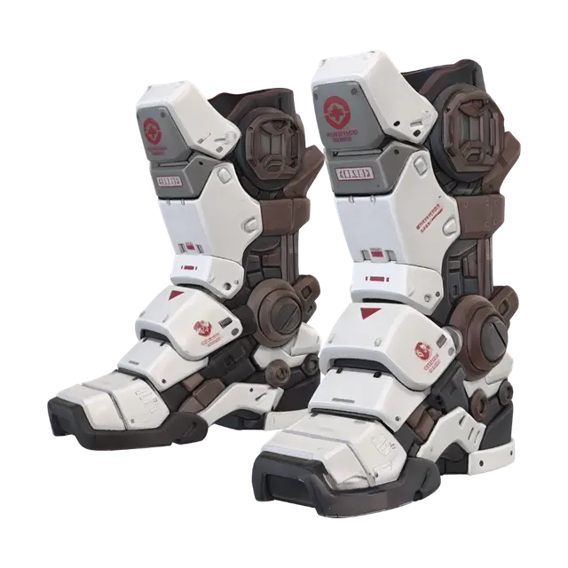 ExoStride Boots - Engineered-3D-modell, genererad av AI