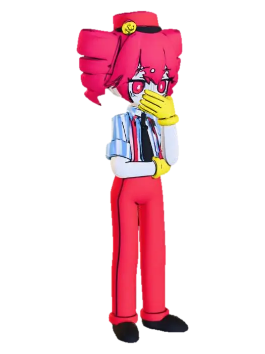 Kasane Teto 3D model, vytvořený pomocí AI