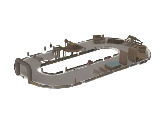 3D model for Circular Obstacle Course