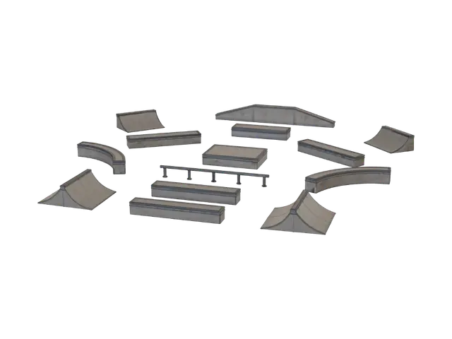 3D model for Empty Skatepark Geometry