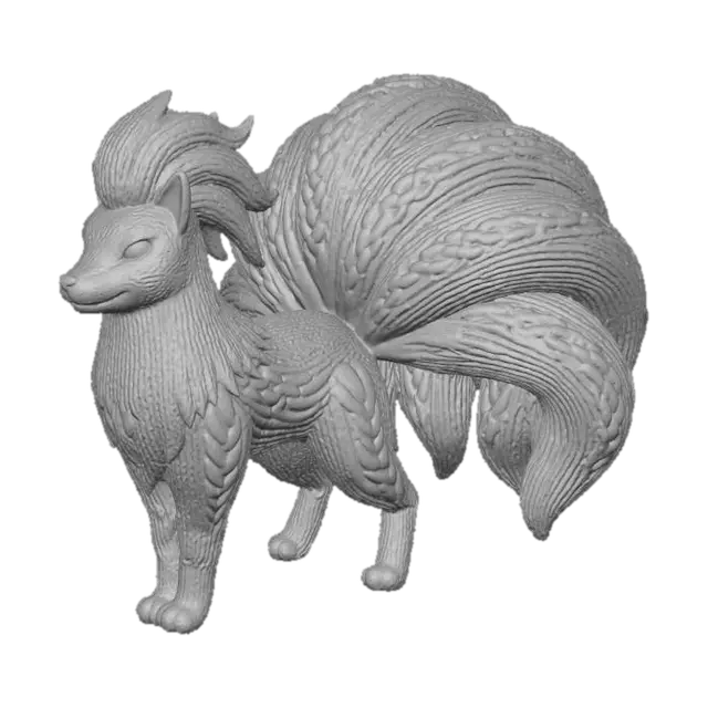 3D model for create a model of the pokemon ninetails that is in the same knitted pattern as the pokemon in the attached image