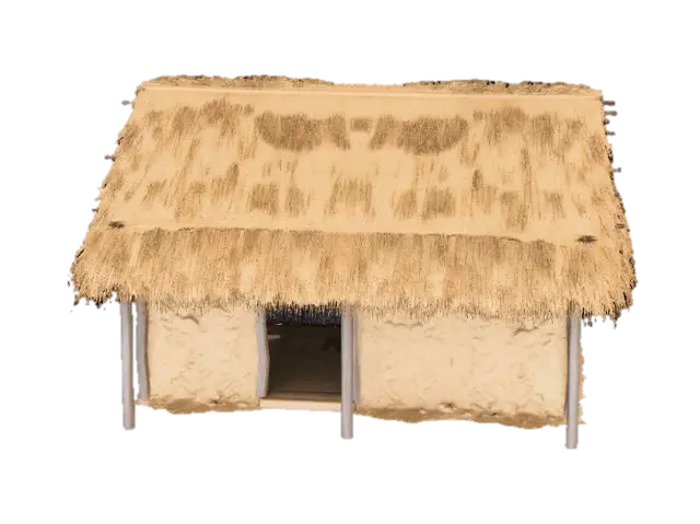 hut 3D model, vytvořený pomocí AI