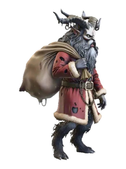 Krampus Klaus 3D model, vytvořený pomocí AI