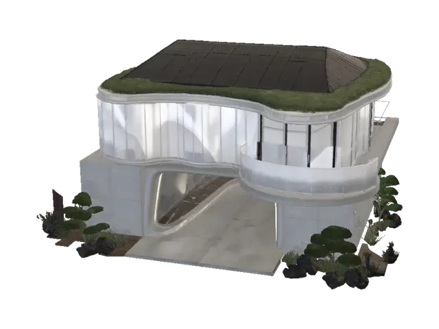 Mir Dream House - Curve 3D model, vytvořený pomocí AI