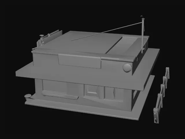 3D model for Low poly abandoned roadside building in a desert.

Post-apocalyptic fast food restaurant.

Small single-story building.

Stylized game asset.

Suitable for a low poly driving game.

Damaged walls.
Broken windows.
Collapsed roof sections.
Rusty metal details.
Sand accumulation around the building.
Partially buried by desert dunes.

Bright readable shapes.
Clean topology.
Game ready.

Triangle count under 5000.

PBR textures included.

Color palette:
sand beige,
faded red,
rust orange,
off-white,
dark brown.

No interior.
No characters.
No vegetation.
No vehicles.

Optimized for Unreal Engine and Godot.