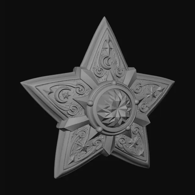 3D model for Celestial Gold Star Medal