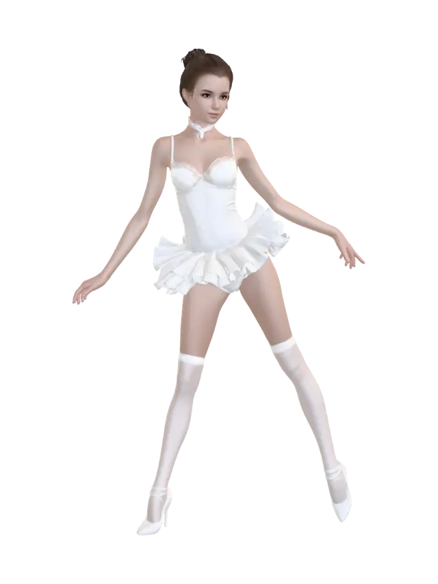 3D model for En Pointe in White