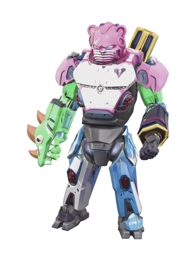 3D model for Weathered Mecha Team Leader