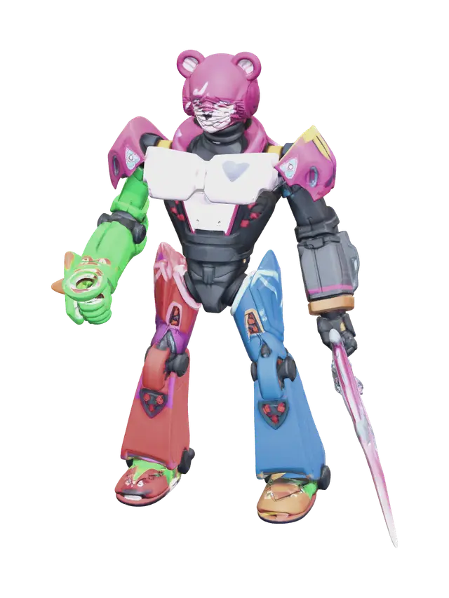 3D model for Fantasy Mecha Team Leader