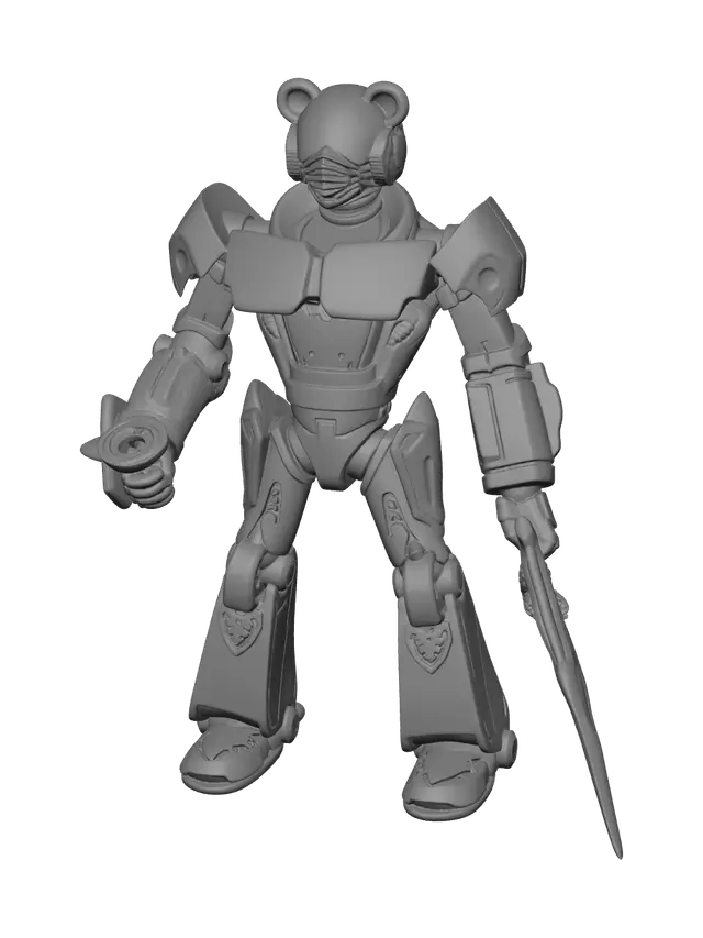 3D model for Fantasy Mecha Team Leader