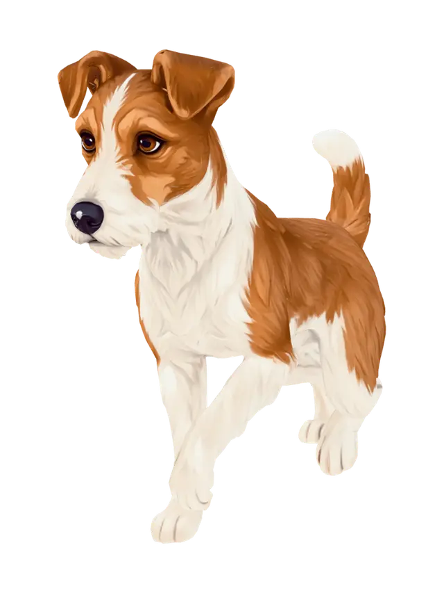 Fox Terrier 3D model, vytvořený pomocí AI