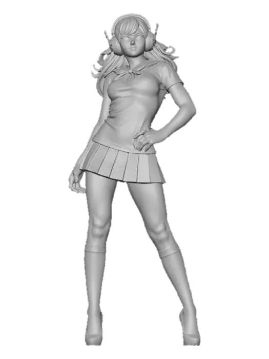 3D model for Gamer Girl in Sailor Uniform