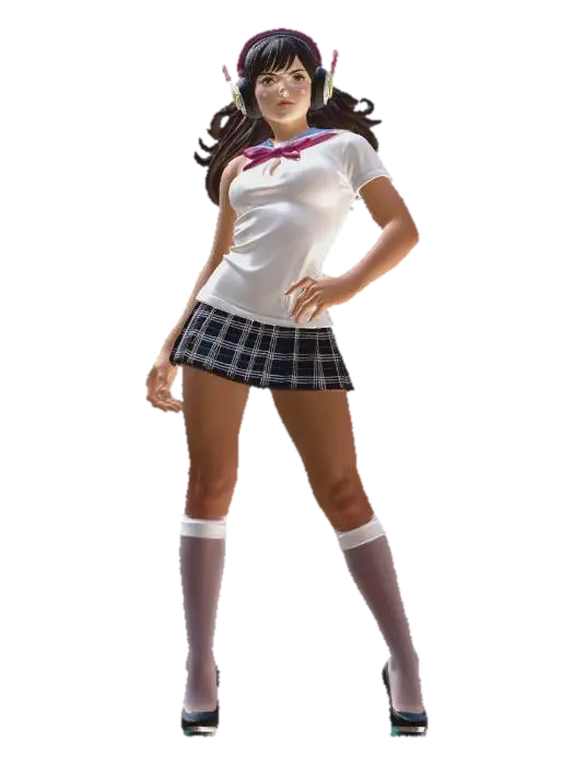 3D model for Gamer Girl in Sailor Uniform