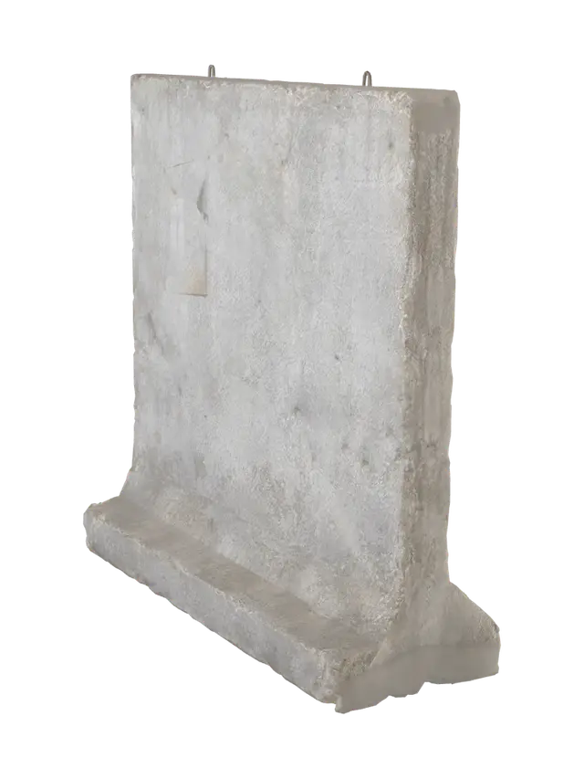 Concrete Barrier Wall 3D model, vytvořený pomocí AI
