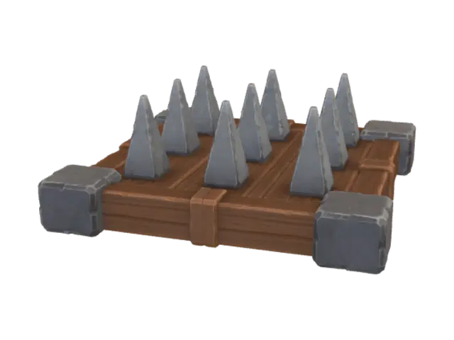 3D model for Spiked Wooden Platform