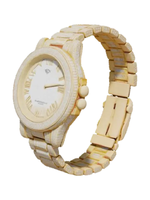 diamond watch 3D model, vytvořený pomocí AI