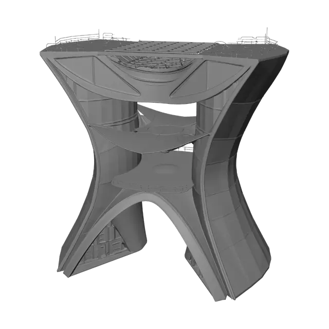 3D model for X Arch at Dusk
