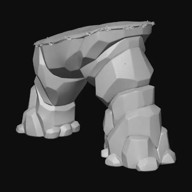 3D model for Grass-Topped Stone Arch
