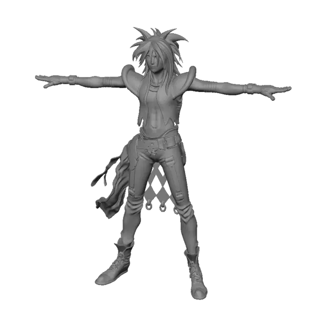 3D model for Harlequin Punk Warrior