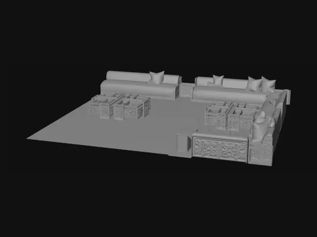 3D model for Beige Luxury Lounge