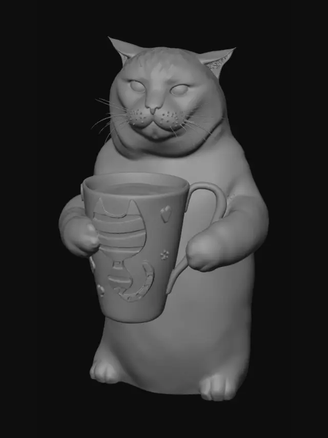 3D model for Caffeinated Cat