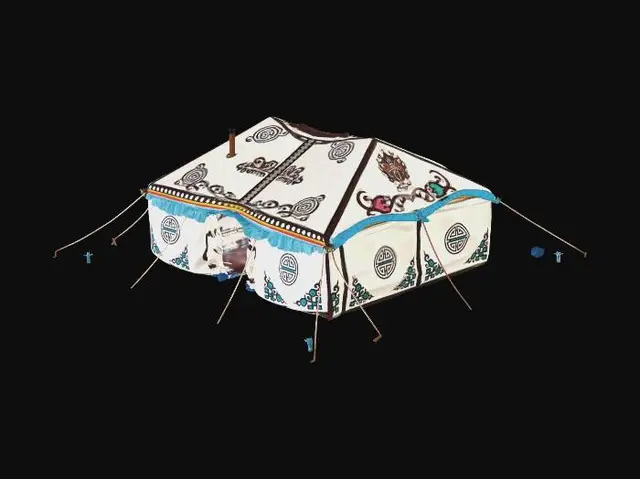 3D model for Ornate Mongolian Yurt