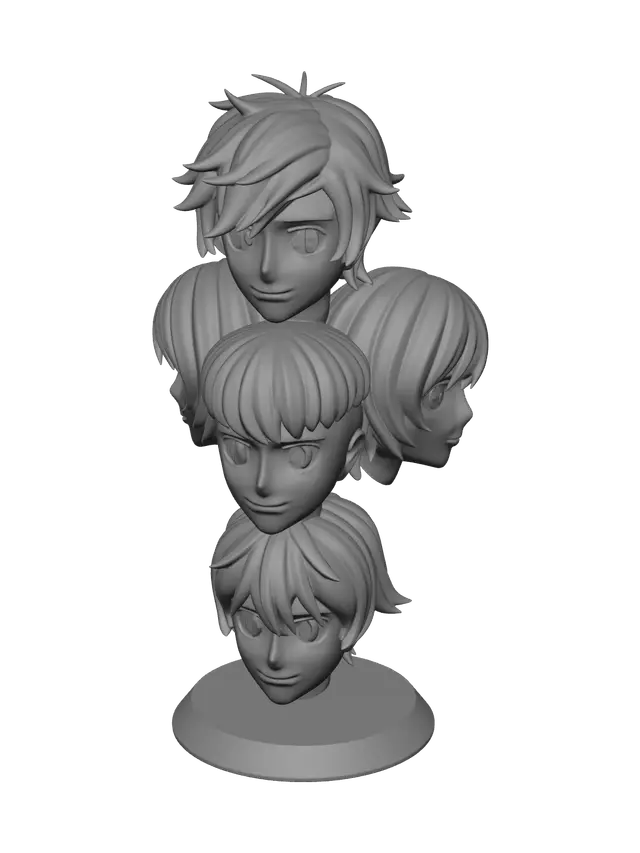 3D model for Weathered Anime Boy Hairstyles