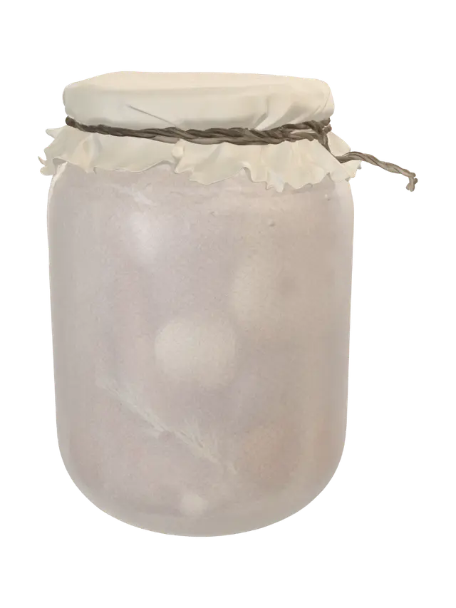 Textured jar. - Label 3D model, vytvořený pomocí AI