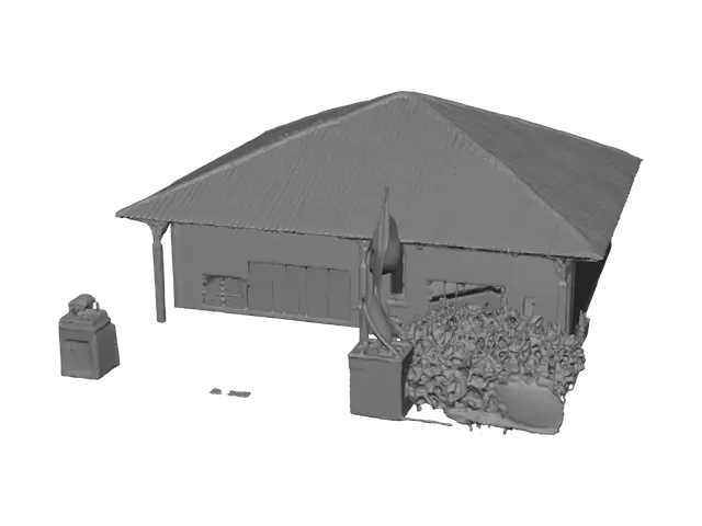 3D model for Flags in Front of a Malaysian Home