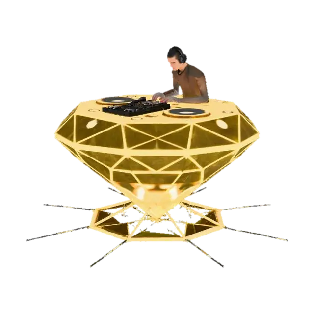 Modello 3D DJ on Diamond Deck, generato dall’IA