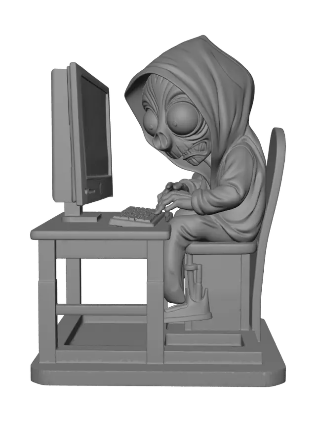 3D model for Hooded Hacker
