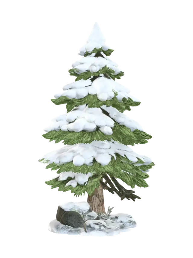 3D model for Snowy Pine Tree