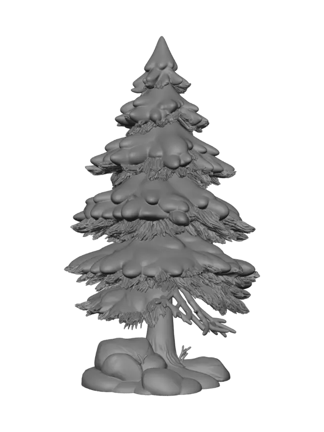 3D model for Snowy Pine Tree