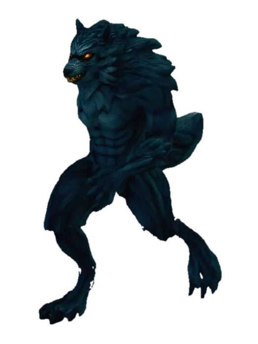 full_moon_fears_werewolf - Transformation 3D model, vytvořený pomocí AI