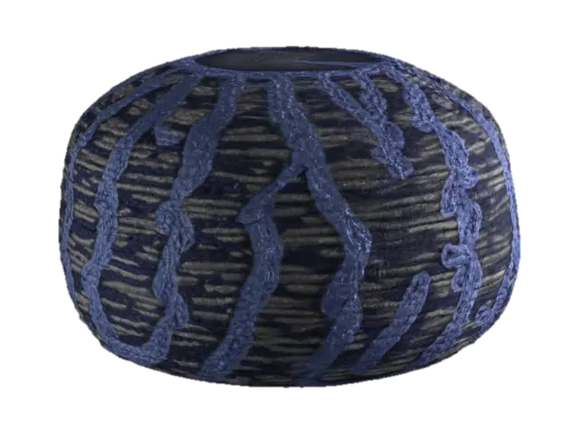 Beige_Knitted_Pouf_0628063845_texture - Macrame-3D-modell, genererad av AI