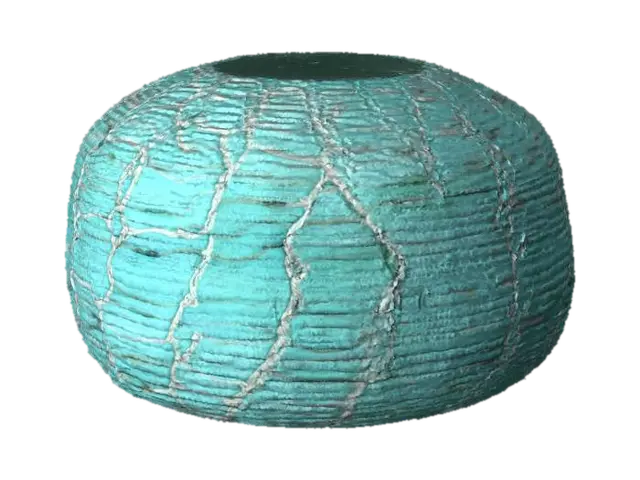 Beige_Knitted_Pouf_0628063845_texture - Macrame-3D-modell, genererad av AI