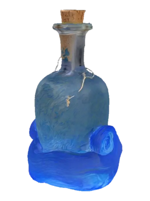 Message in a Wave Bottle - Note 3D-model, gegenereerd door AI