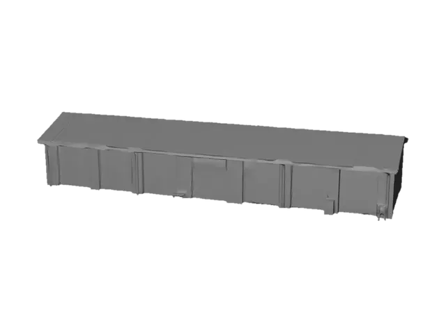3D model for Abandoned storefront row