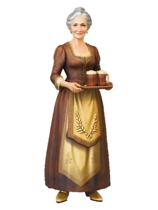 Margarette McGowan - Barmaid 3D model, vytvořený pomocí AI