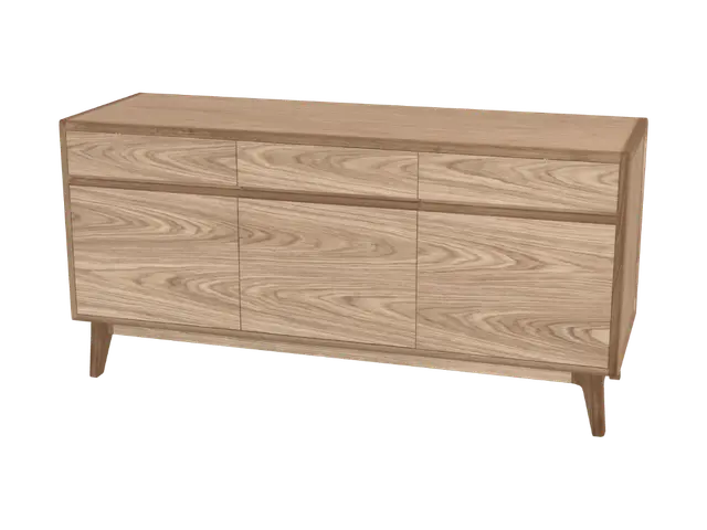 3D model for Mid-Century Oak Sideboard