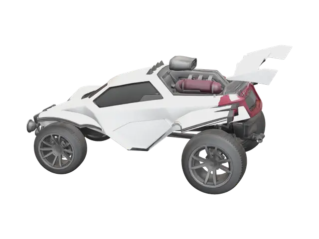 Octane Rocket League 3D model, vytvořený pomocí AI