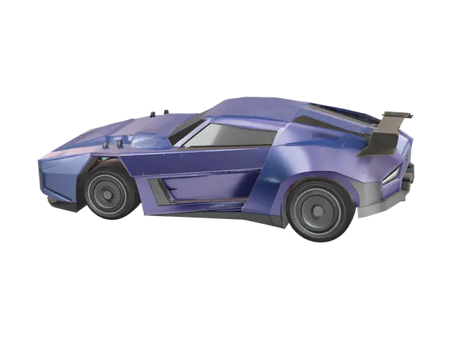 Realistic Octane Rocket League 3D model, vytvořený pomocí AI