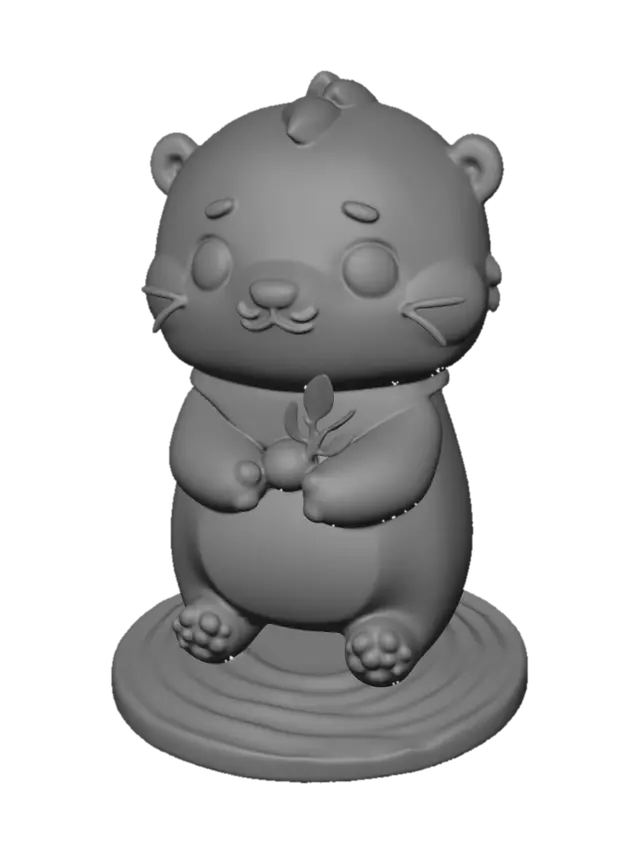 3D model for Cheerful Beaver with Scarf