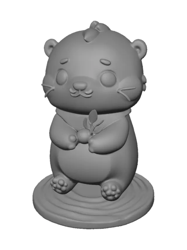 3D model for Cheerful Beaver with Scarf