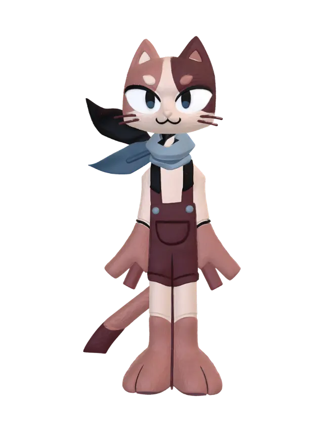 Biscuit (Katieverse) - Scout 3D model, vytvořený pomocí AI