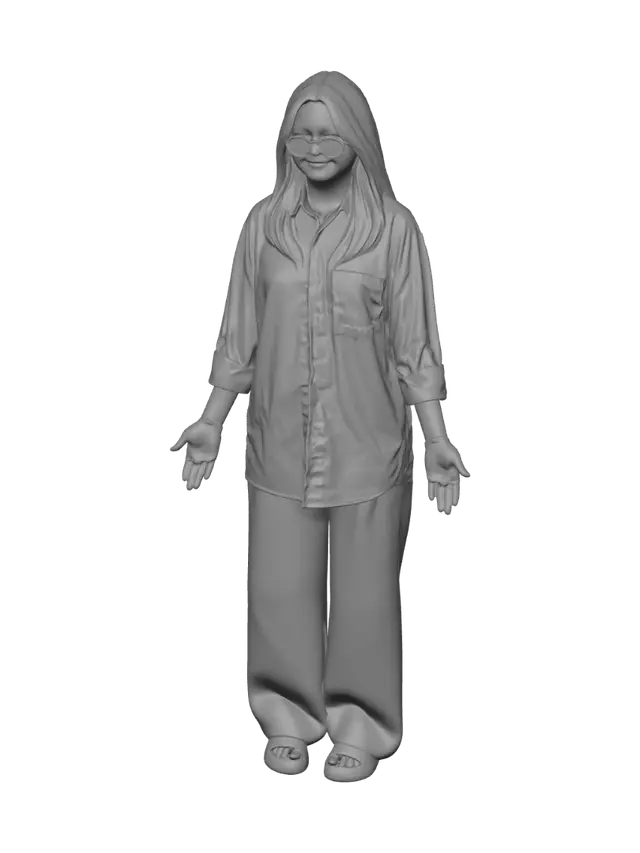 3D model for Monochrome Minimalist Portrait