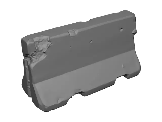 3D model for Weathered concrete block