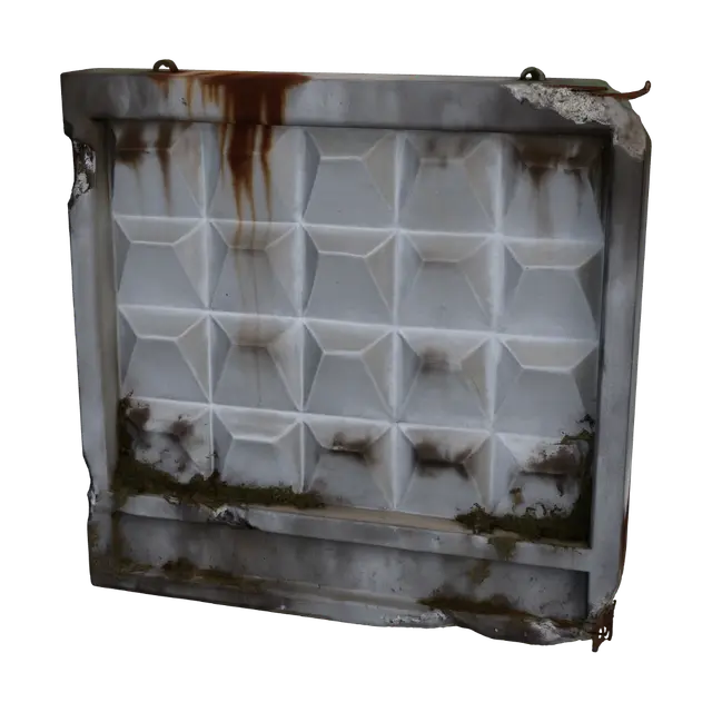 3D model for Weathered Concrete Barrier