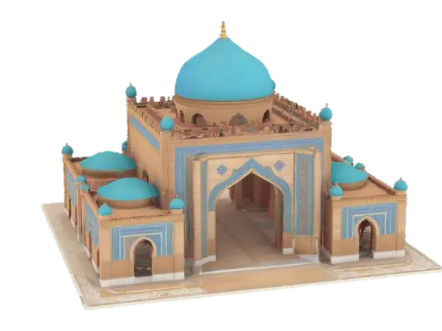 3D model for Create a building, the Chorsu Bazaar, realistic, architure 